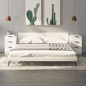 vidaXL Nightstand White 40x36x65cm 811269