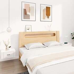 vidaXL Nightstand White High Gloss 50x36x25cm 816845