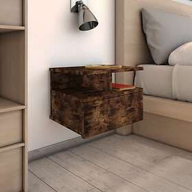 vidaXL Nightstand Smoke Brown Oak 40x31x27cm Constructed Wood 815312