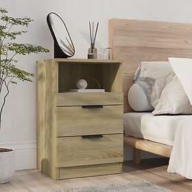 vidaXL Sängbord sonoma-ek konstruerat trä 811238