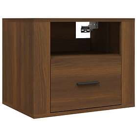 vidaXL Väggmonterat sängbord brun ek 50x36x40 cm 816894