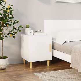 vidaXL Sängbord vit konstruerat trä 812042