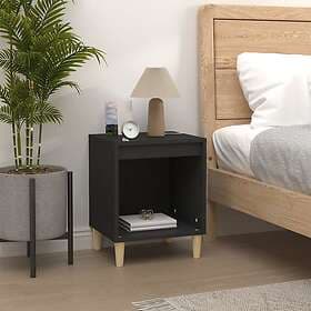 vidaXL Sängbord svart 40x35x50 cm konstruerat trä 821860