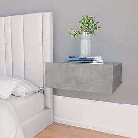 vidaXL Svävande sängbord betonggrå 40x30x15 cm konstruerat trä 800314
