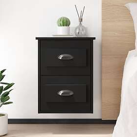 vidaXL Wall-mounted Nightstand Black 41.5x36x53cm 816394