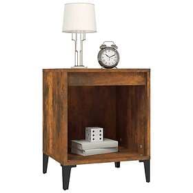 vidaXL Nightstand Smoke Brown Oak 40x35x50cm
