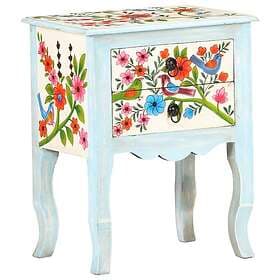 vidaXL Handmålat sängbord 40x30x50 cm massivt mangoträ 323541