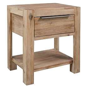 vidaXL Nightstand with Drawer 40x30x48cm Solid Acacia Wood 245683