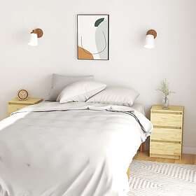 vidaXL Sängbord 2 st 40x29.5x64 cm massiv furu 808084