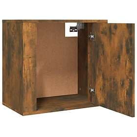 vidaXL Nightstand Smoke Brown Oak 50x30x47cm