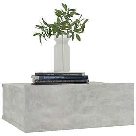 vidaXL Floating Nightstand 2 pcs Concrete Grey 40x30x15cm Chipboard 800315
