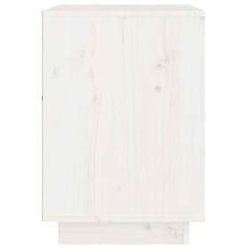 vidaXL Sängbord vit 40x35x50 cm massiv furu 813317