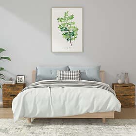 vidaXL Nightstand Smoke Brown Oak Constructed Wood 40x30x40cm 2 pcs