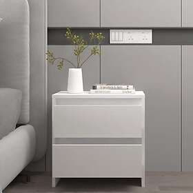 vidaXL Nightstand 2 pcs White 45x34.5x44.5cm Engineered Wood 809846