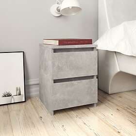 vidaXL Nightstand 2 pcs Concrete Grey 30x30x40cm Engineered Wood 800522