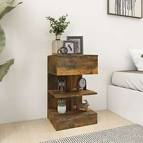 vidaXL Nightstand Smoke Brown Oak 40x35x65cm Constructed Wood