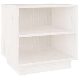 vidaXL Sängbord vit 40x34x40 cm massiv furu 813327