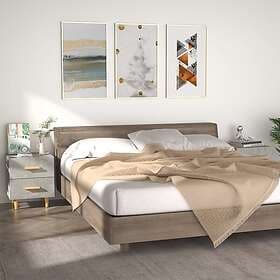 vidaXL Sängbord 2 st betonggrå 40x35x47.5 cm 811979