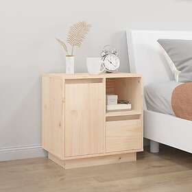 vidaXL Sängbord 50x34x50 cm massiv furu 814479