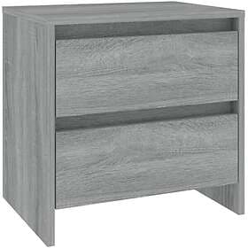 vidaXL Sängbord grå sonoma ek 45x34.5x44.5 cm konstruerat trä 813040