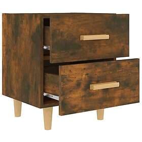 vidaXL Sängbord rökfärgad ek 40x35x47.5 cm 817285