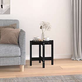 vidaXL Soffbord svart Ø 42.5x45 cm massiv furu 822316