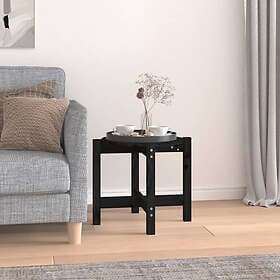 vidaXL Soffbord svart Ø 52.5x45 cm massiv furu 822311