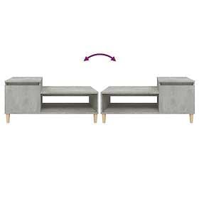vidaXL Soffbord betonggrå 100x50x45 cm konstruerat trä 821128