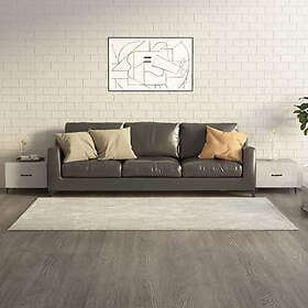 vidaXL Soffbord med metallben 2 st betonggrå 50x50x40 cm 812735
