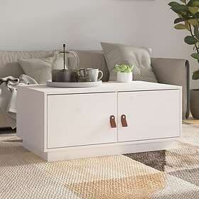 vidaXL Soffbord vit 80x50x35 cm massiv furu 818251