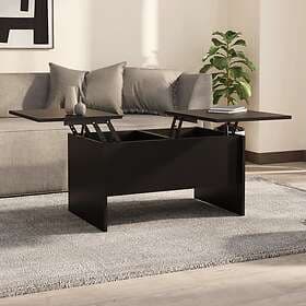 vidaXL Soffbord svart 80x50x42.5 cm konstruerat trä 809729