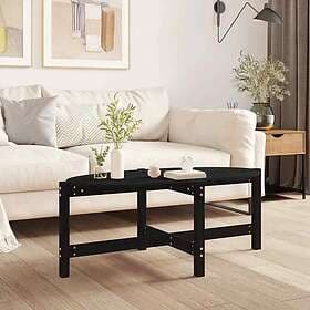 vidaXL Soffbord svart 118x63x45 cm massiv furu 822321
