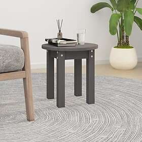 vidaXL Soffbord grå Ø 35x35 cm massivt furu 822339