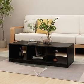 vidaXL Soffbord svart 110x50x34 cm massiv furu 809916