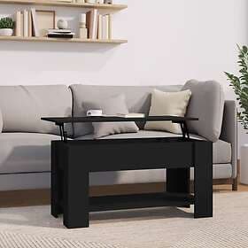 vidaXL Soffbord svart 101x49x52 cm konstruerat trä 809702