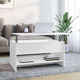 vidaXL Soffbord vit 80x50x40 cm konstruerat trä 809656