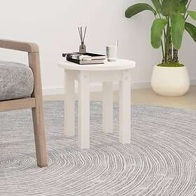 vidaXL Soffbord vit Ø 35x35 cm massiv furu 822338