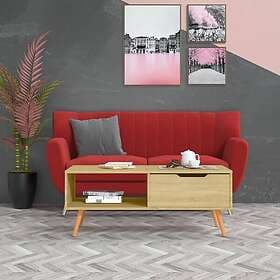 vidaXL Soffbord sonoma-ek 100x49.5x43 cm spånskiva 326789