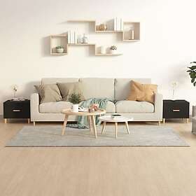 vidaXL Soffbord 2 st svart 50x50x40 cm konstruerat trä 812711