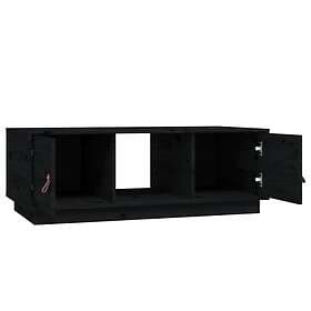 vidaXL Soffbord svart 100x50x35 cm massiv furu 818269
