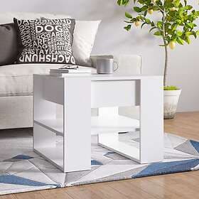 vidaXL Soffbord vit 55.5x55x45 cm konstruerat trä 810908
