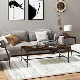 vidaXL Soffbord rökfärgad ek 100x50x35 cm konstruerat trä 819389