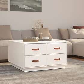 vidaXL Soffbord vit 80x80x45 cm massiv furu 821518