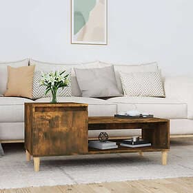 vidaXL Soffbord rökfärgad ek 100x50x45 cm konstruerat trä 821129