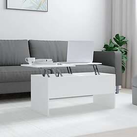 vidaXL Soffbord vit 102x50.5x46.5 cm konstruerat trä 809719