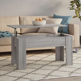 vidaXL Soffbord grå sonoma-ek 79x49x41 cm konstruerat trä 819279