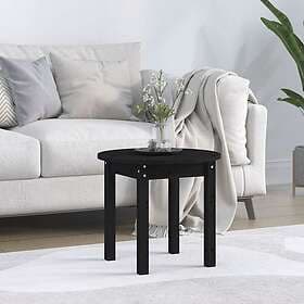 vidaXL Soffbord svart Ø 45x40cm massiv furu 822336