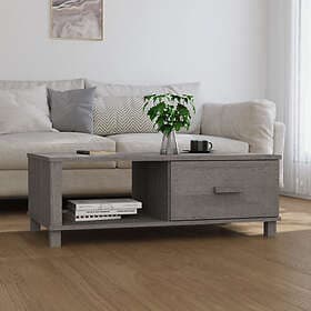 vidaXL Soffbord HAMAR ljusgrå 100x55x35 cm massiv furu 340455