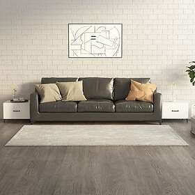 vidaXL Soffbord med metallben 2 st vit 50x50x40 cm 812727