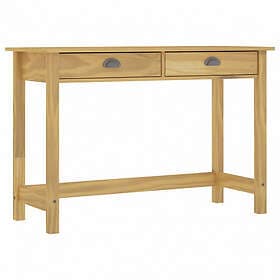 vidaXL Avlastningsbord Hill med 2 lådor 110x45x74 cm massiv furu 288991